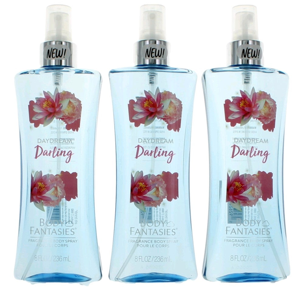 Bottle of Daydream Darling by Body Fantasies, 3 Pack 8 oz Fragrance Body Spray for Women